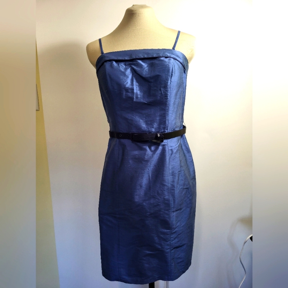 NWT Oleg Cassini belted cocktail dress women's 4 #2384